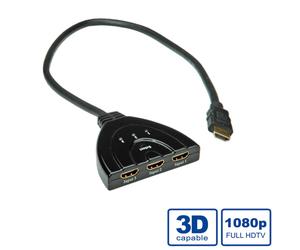 VALUE Switch HDMI, 3 PCs - 1 écran