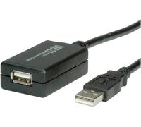 VALUE USB Prolongation active 2.0 avec Repeater, noir, 12 m