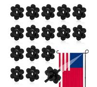 ValueBargain Lot de 15 butées de drapeau de jardin en caoutchouc pour petits drapeaux de cour, faciles à installer et à enlever, un must have pour les drapeaux de jardin