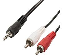 Valueline 1.50M 3.5mm Jack Stéréo Audio Adaptateur Mâle vers 2X RCA Mâle Câble Noir