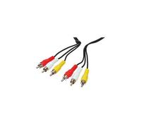Bulk CABLE-521 Cble 3 RCA Male vers 3 RCA Male