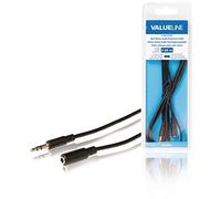 Valueline 2.00M 3.5mm Jack Stéréo Audio Extension Mâle vers Femelle - Noir