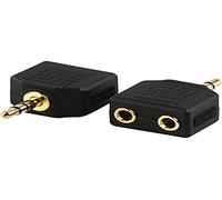 Valueline AC-012GOLD adaptateur avec fiche Jack 3,5mm stéréo male ET 2x fiche jack 3,5mm stéréo femelle contacts or