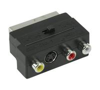 Valueline - Adaptateur audio/vidéo - S-Vidéo / vidéo composite / audio - SCART mâle pour 4 broches mini-din, phono RCA x 3 femelle - noir