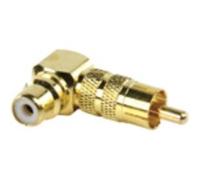 Valueline adapter plug angled rca plug to rca socket (gold) G