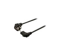 Valueline - Câble d'alimentation - power IEC 60320 C13 pour power CEE 7/7 (M) - 3 m - connecteur à 90 ° - noir