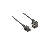 Valueline - Câble d'alimentation - power IEC 60320 C13 pour power CEE 7/7 (M) incliné - 10 A - 1.8 m - rond - noir