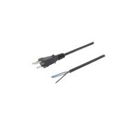 Valueline - Câble d'alimentation - Suisses 3 broches droit pour fil dénudé - 3 m - noir - Suisse