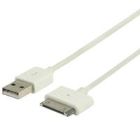 Valueline - Câble de chargement / de données - USB mâle pour Apple Dock mâle - 1 m - blanc - pour Apple iPad/iPhone/iPod (Apple Dock)