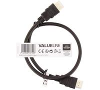 ValueLine-Cable Hdmi Haute Vitesse Connecteur Hdmi avec Ethernet-Fiche Hdmi 0,50 M Noir[845]