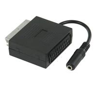 Valueline VLVP31930B02 Adaptateur, Audio-stéréo péritel mâle - Jack stéréo Femelle de 3,5 mm de 0,20 m, Noir