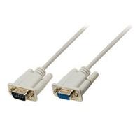 câble série subd 9p mâle dsub 9 broches femelle 10.0 m ivoire