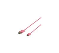 Valueline - Câble USB - Micro-USB de type B (M) pour USB (M) - USB 2.0 - 1 m - rose