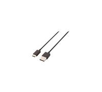 Valueline Câble USB 2.0 A vers C Noir 1m, Connecteurs Mâle/Mâle, Débit 480 Mbit/s, Référence VLCP60600B10