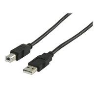Valueline - Câble USB - USB type B (M) pour USB (M) - 3 m - noir