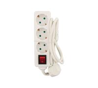 Valueline - Coupe-circuit - CA 220-240 V - 3680 Watt - entrée : alimentation - connecteurs de sortie : 3 (power CEE 7/7) - 1.5 m cordon - blanc