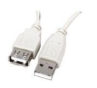 Valueline - Rallonge de câble USB - USB (F) pour USB (M) - 1.8 m - gris clair