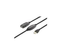 Valueline - Rallonge de câble USB - USB (M) pour USB (F) - USB 2.0 - 25 m - actif - noir