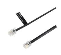 Valueline Telecom Cable () Male - RJ10 4P4 C (RJ10 4P4 C) Male Flat 1.00 m black [vltp9 0101b10]