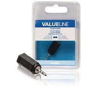Valueline VLAB21930B Adaptateur de câble - Adaptateur pour câble (2.5 mm, 3.5 mm, Noir, mâle/Femelle, de Plastique, Ampoule)