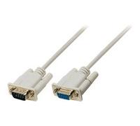 Valueline - Rallonge de câble série - DB-9 (M) pour DB-9 (F) - 50 cm - ivoire