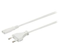 Valueline VLEP11040W20 Câble d'alimentation à prise européenne mâle - IEC-320-C7 2.00 m Blanc