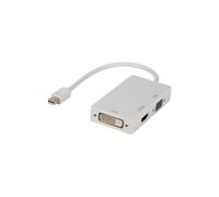 Valueline vlmp37465w0.20 adaptateur mini displayport dvi + vga + hdmi 0,2 m blanc