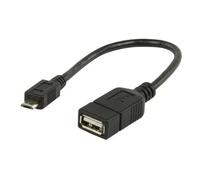 Valueline VLMP60515B0.20 câble USB 0,2 m Micro-USB B USB A Noir