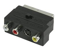 Valueline Adaptateur audio/vidéo VLVP31902B – SCART mâle vers S-Video, composite, 3×RCA (noir)