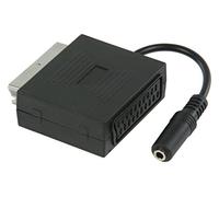 Valueline VLVP31930B02 Adaptateur, Audio-stéréo péritel mâle - Jack stéréo Femelle de 3,5 mm de 0,20 m, Noir