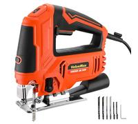 ValueMax 850W Scie Sauteuse, Vitesse réglable de 800 à 3000 SPM, 6 Vitesses, 4 Modes de Coupe, Coupe en Biseau à±45°, Fonction soufflerie, 6 Lames, Lampe LED, Idéale pour Bois, Métal et Plastique