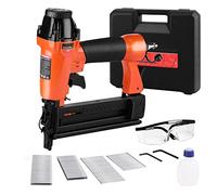 ValueMax Agrafeuse Pneumatique Multifonctionnelle 2 en 1 avec Boîte de Rangement Cloueuse 18GA avec 200 Agrafes et 200 Clous, Idéal pour Bricolage, Décoration, Murale, Tapisserie, Bois