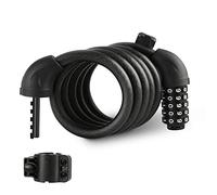 ValueMax Câble Antivol Vélo 150CM x 12MM avec 5 Chiffres Code Intelligente, Cadenas de Vélo Long pour Vélo, Scooter, Moto, Portail Vélo