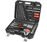 ValueMax Coffret de Douilles Clés à Cliquet et Embouts Professionnels en Cr-V pour Réparation Voiture Auto Mécanique avec Malette 122 Pièces