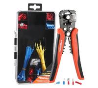 ValueMax Dénudeur Pince à Dénuder Automatique, Pince à Dénuder Électrique 3 en 1 avec 266 Bornes, Pince à Coupe-cables AWG 24-10 (0,2-6,0 mm²) pour Dénuder, Couper, Sertir