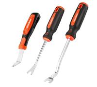 VALUEMAX Lot de 3 outils de démontage de garnitures et agrafes - Outil de retrait de clip robuste - Outil de retrait d'agrafes - Outils d'ameublement pour enlever les agrafes, les agrafes, les