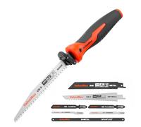 ValueMax Scie à Main Multifonction 8 en 1, Scie à Bois et Métaux avec 8 Lames Interchangeables, Poignée Ergonomique et Design Sécurisé, Idéale pour le Travail du Bois, du Métal et de la Cloison Sèche