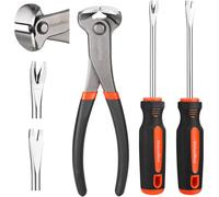 ValueMax Set de pince à couper à bout tranchant et extracteurs de clous magnétisables, 185 mm - 3 pièces
