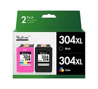 Valuetoner 304XL Remanufacturées Remplacement Cartouche pour HP 304 XL pour Envy 5030 5010 5020 5032 Deskjet 3720 2634 2622 2620 2630 2632 2633 3730 3733 3735 (Noir et Tri-Couleur, 2-Pack)
