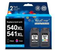 Valuetoner PG-540XL CL-541XL Remanufactured Cartouche pour Canon 540 541 XL PG-540 CL-541 XL pour Pixma MG3650 MG3650s TS5150 MG3600 MG3550 TS5151 MX475 MG4250 MG3150 MG3250 (Noir + Couleur, 2-Pack)