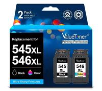 PG-545XL CL-546XL Remplacement Cartouche pour Canon 545 546 XL pour Canon 545 et 546 XL pour Pixma MX495 MG2550s TR4550 TS3150 MG3050 MG2450 MG2550 MG2950 TS3150 TS3151 TS3350 (Noir Couleur, 2-Pack)