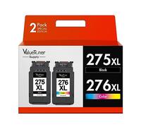Valuetoner Supply Lot de 2 cartouches d'encre remanufacturées de remplacement pour Canon 275XL et 276XL 276XL PG-275 CL-276 pour Pixma TS3500 TS3522 TS3520 TR4700 TR4720 TR4722