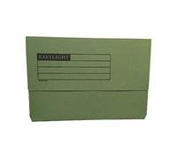 ValueX Lot de 50 porte-documents légers avec demi-rabat Vert