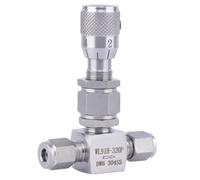 Valve, 1 pièce 3/4/6/8/12 mm 1/16" 1/8" 1/4" 3/8" en acier inoxydable 304, vanne à aiguille, contrôle de dosage de régulation de débit micro(6mm,Straight)
