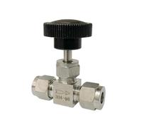 Valve, 1 pièce en acier inoxydable 304 3/4/6/8/10/12/14/16 mm, raccord de tuyau à double virole, vanne à aiguille d'arrêt haute pression(10mm)