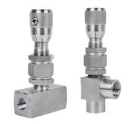 Valve, 1 pièce G 1/8" 1/4" 3/8" NPT 1/2" en acier inoxydable 304, micro-vanne à aiguille, contrôleur de régulation de débit(1/2",NPT THREAD-304-ELBOW 90 °)