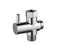 Valve 3 Voies en Laiton, Déviateur Colonne de Douche, Valve 3 Voies en Laiton Massif, Convient pour le Détournement de Tuyau de Salle de Bain, Ajustez la Taille du Débit d'eau(Argent).