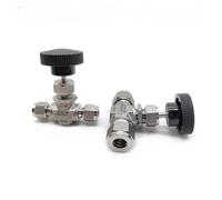 Valve à Aiguille Droite Vanne à pointeau double virole forgée en acier inoxydable 6 mm, 8, 10, vanne de régulation débit for tuyau d'alimentation air d'instrument(6 mm)