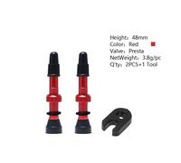 Valve À Air Pour Pneu De Vélo 2 Pièces/Ensemble 48mm 60mm 78mm, Kit De Valve De Roue Sans Chambre À Air, Noyau En Cuivre, Tige En Alliage De Caoutchouc