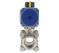 Valve à bille pneumatique G1-1/4'' 2 voies en acier inoxydable fermée par ressort - BL2SA3